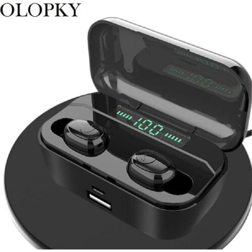 Sport Bluetooth 5.0 Earphone Wireless Headset Earplugs With 3500mAh Power Bank LED Display Headset IPX7 Waterproof Earphones