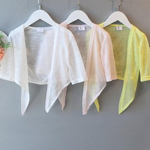 Flower Girl Wedding Jacket Party Bolero Cape Dress Wraps White Yellow Pink Girls Summer Shrugs Bolero Femme Wedding Accessories