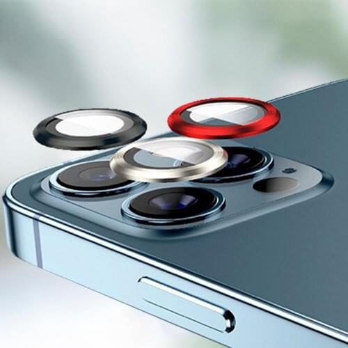 3Pcs Cover Ring High Definition Tempered Glass Camera Lens Protective Film Cellphone for iPhone 11/12/12 Mini/12 Pro/12 Pro Max