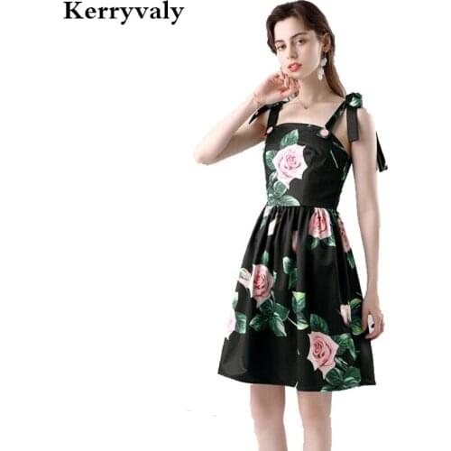 Summer Bow Rose Print Strapless Sexy Dress Zomerjurk Dames 2021 Sleeveless Expandable Fairy Floral Beach Dress Ropa Mujer K294