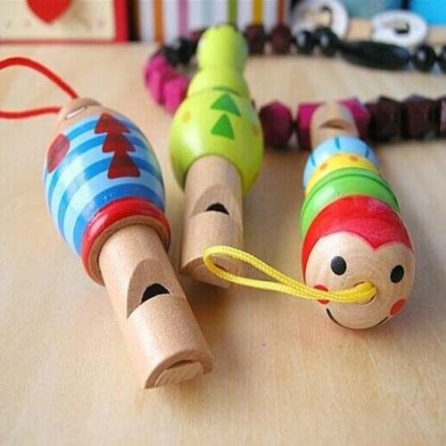 1 Pcs High Quality Childrens Wooden Whistle Baby Animal Puzzle Educational Toys For Music Training Early Eduactional Gifts