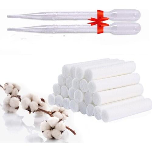 FREE shipping 100PCS/lot High quality absorbent Cotton Wicks(D7mm*H54mm) for Aluminum Essential Oil Nasal Inhaler