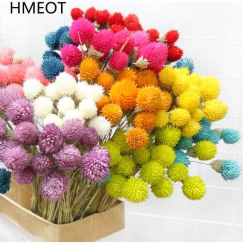 15pcs Colorful Natural Dried Flower Bouquet Strawberries Grass DIY Handmade Handicraft Artificial Flower Home Decor Photp props