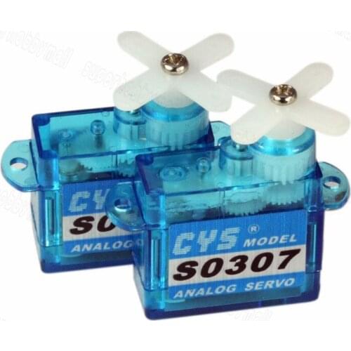 2PCS CYS-S0307 3.7g Plastic Gear Servo 19.8x8.4x21.3mm For RC Plane Boat Car
