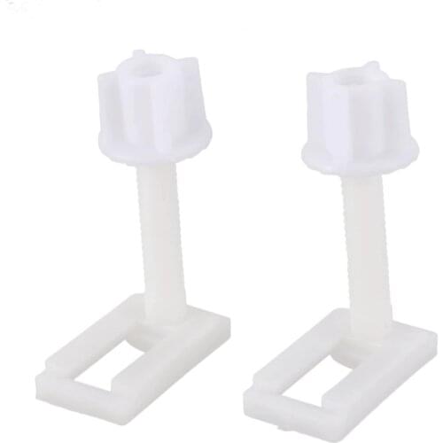 2pcs DIY Plastic Toilet Seat Screws Fixings Fit Toilet Seats Hinges Repair Tools Type&Size:5# 4.4X2.4Cm