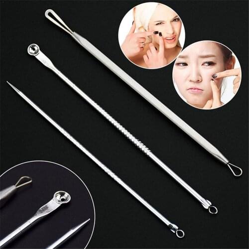 3PCS Acne Blackhead Removal Needles Pimple Acne Extractor Black Head Pore Cleaner Deep Cleansing Tool Skin Care Beauty Products