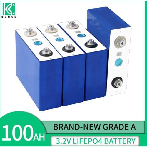 4-48PCS 3.2V 100AH Brand New Grade A Lifepo4 DIY 12V 24V 48V Rechargable Battery Pack Deep Cycle With Free Busbars Tax Free