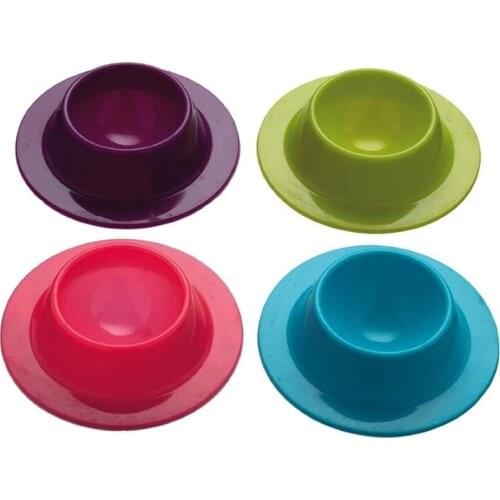 4 Pcs Silicone Egg Cups In Modern Design Holders Set Serving Kitchen Boiled Eggs Breakfast(Ran Color)