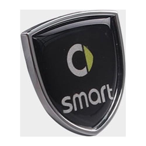 Auto Emblem Badge Decal Sticker For Smart Fortwo Forfour 453 451 450 Crossblade City Cabrio City-Coupe Roadster Metal 3D Sticker