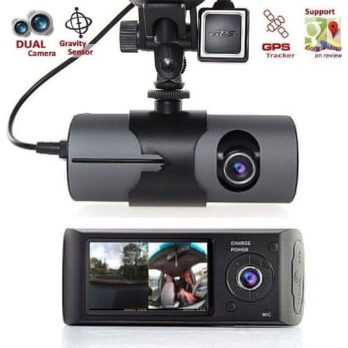 Dual Lens Car DVR G-Sensor Camcorder X3000 R300 1080P HD Dashcam 2.7inch Dash Cam Video Recorder Wth GPS Car Security Camera