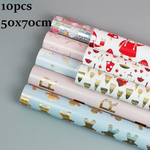 10pcs Gift Wrapping Papers Aluminum Print Cartoon Cute Craft Papers Christmas Gift Birthday Baby Sjhower Gifts Wrapping Papers