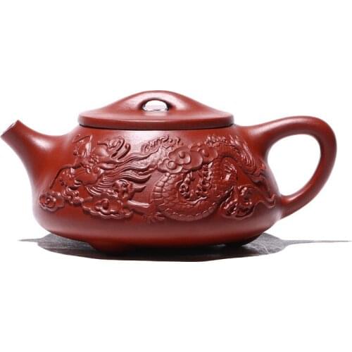Boutique Explosion Style Yixing Purple Clay Teapot Pure Handmade Dahongpao Ssangyong Stone Scoop Teapot Household Teapot