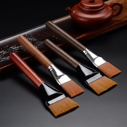 Tea Brush with Wooden Handle Kung Fu Pot Tray Toy Tea Accessories