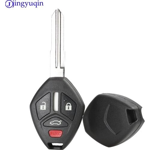 Jingyuqin 3+1 Buttons Remote Key Housing Blank Case For Mitsubishi Eclipse Galant Lancer Endeavor With Right Blade Fob 4 Buttons