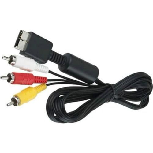 1.8m Audio Video AV to RCA Cable For Sony PlayStation 2 3 PS2 PS3 PlayStation SYSTEM Game Console Gaming AV Cable 500pcs