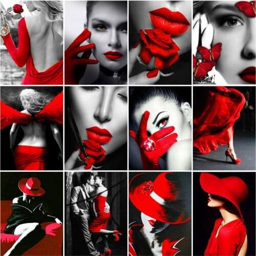 HUACAN Paint By Numbers girl figure Wall Art Unique Gift On Canvas Acrylic Picture By Numbers women For Living Room