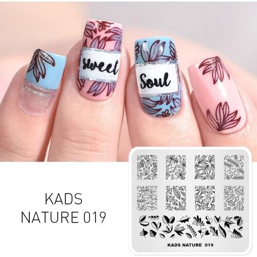 MISSGUOGUO Nail Art Stamping Templates Nature Leaves Patterns Designs Stencil Nails Manicure Stamper Print Stamping Plate