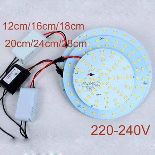 SMD 5730 Retrofit LED Ceiling Light Board Replacement 2D Light Bulb LED 12/16/18/20/24/28 cm Emergency Lamps Tubes With drivers