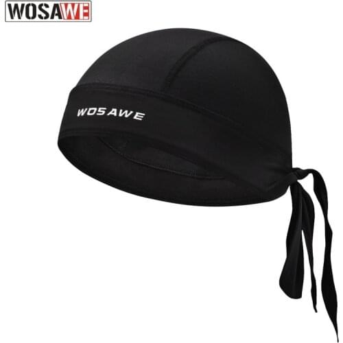 WOSAWE Men Women Autumn Winter Cycling Cap No Brim Warm Thermal Fleece Pirate Hat MTB Bike Road Bicycle Head Caps Black Bandana