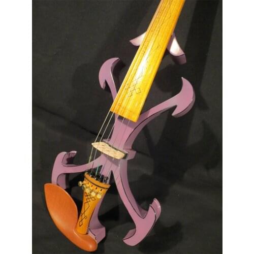NEW model crazy - 2 SONG art streamline 4/4 electric violin pink color #7269