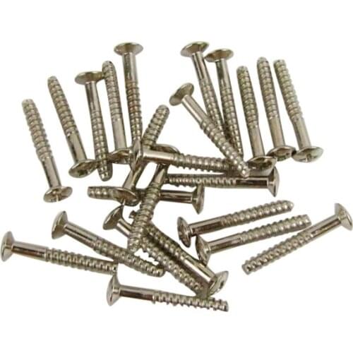 NEW 20pcs/pack Single Coil Pickup Mounting Screws Guitar Pickup Screws Chrome 3x22mm for Electric Guitar