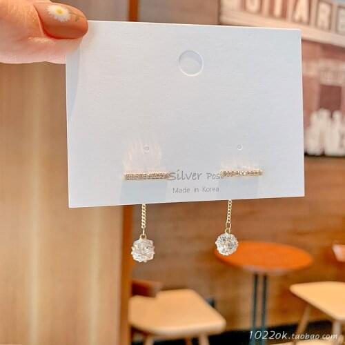 2020 New Arrival Crystal Stick Hyperbole Geometric Dangle Earrings for Women Korean Drop Earrings Crystal Jewelry