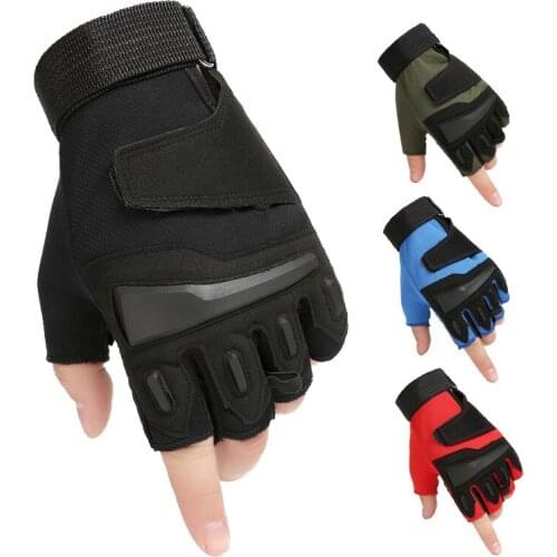 Mens Half Finger Fitness Gloves Women Male Outdoor Sports Protective Non-slip Driving Riding Army Fighting Tactical Gloves