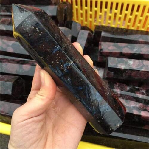 Natural quartz astrophyllite garnet point towers crystals healing stones for feng shui