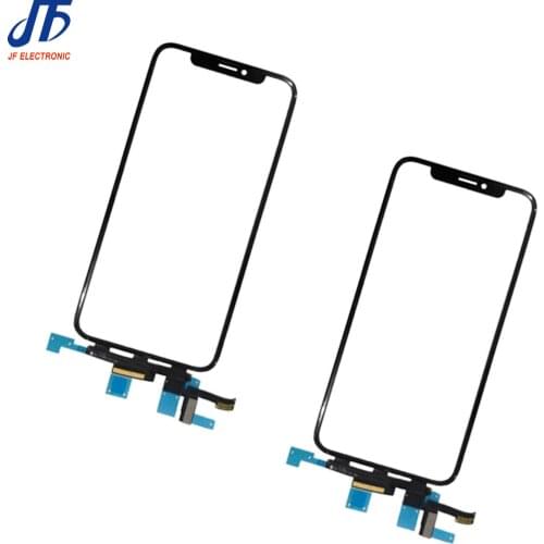 5- 10Pcs Replacment For iPhone 78PXS MAX XR Touch Screen oca film Frame Digitizer Front Glass Sensor Outer Panel With Flex Cable