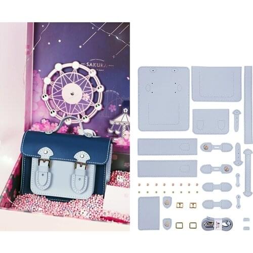 Cowhide Carry Handbag Cambridge Bag Womens Shoulder Inclined Shoulder Bag Handmade Knitting Gifts DIY Material Bag Tote Bag