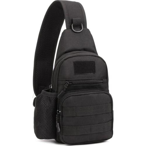 Men 1000D Nylon Sling Pack Chest Bag Water Bottle Shoulder Messenger Pouch Motorcycle Military Travel Riding Bags