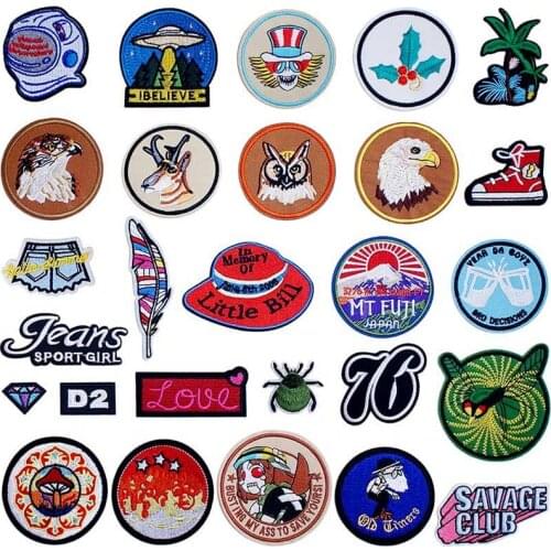 West Outdoor Iron On Patches Badges for Sew Seam Tailoring Clothes Suits of Coat Jacket Trousers T-shirt Pants Ornament Apparel