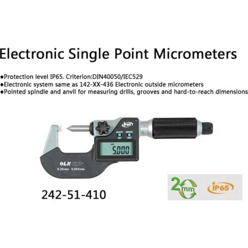 IP65 waterproof electronic single point micrometers 0.001mm fast measurement measuring drills grooves and hard-to-reach dimensio