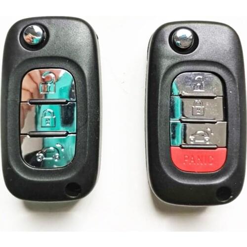 Replacement Flip Remote Key Shell Case For Benz Smart Fortwo 453 Forfour Fob key cover