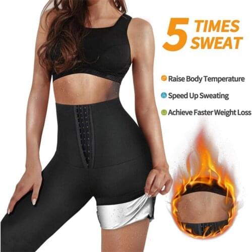 Women Sauna Pants Sweat Thermo Leggings Slimming Body Shaper Tummy Control Fitness Workout Panties Waist Trainer Shorts QHOE