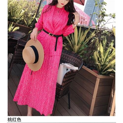 Miyake fold Autumn bronzing pleated long sleeve turn-down collar coat + sleeveless o-neck dress letter two-piece set IN STOCK