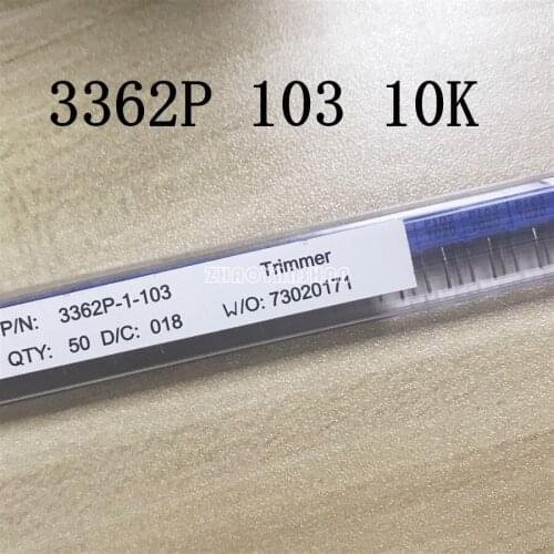 1000pcs X 3362P 103 10k Adjustable potentiometer Trimmer potentiometer Free Shipping