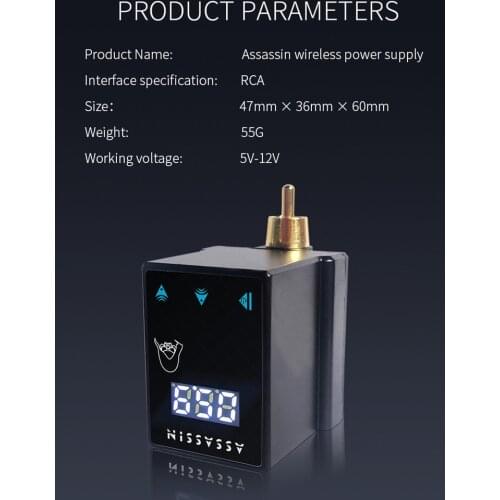 2021 New Arrival 1500mA/h Wireless Touch Screen Tattoo Mini Power RCA Connection For Tattoo Machine Pen Free Shipping