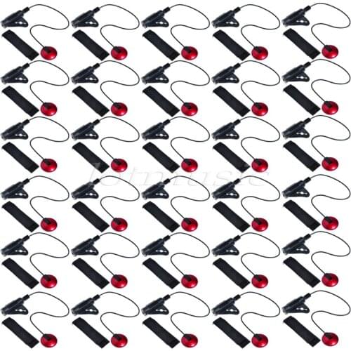 30Pcs Upgrade Piezo Contact Microphone MIC Pickup 1/4' Jack with Cable MIC Pickup plug in amp For Guitar Violin Banjo Ukulele