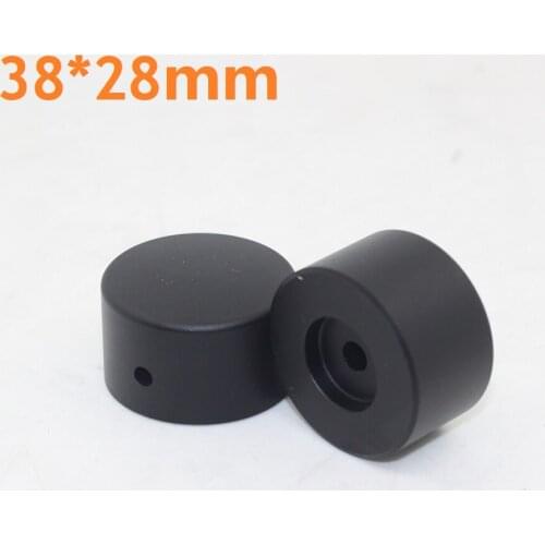 38*28mm Quality Black Freosted Aluminum Knobs DIY Audio Power Switch 38mm