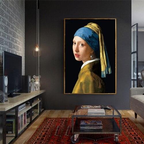 5D DIY Diamond Painting Famous Girl with Pearl Necklace Embroidery Square/Round Rhinestone Diamond Cross Stitch Home Decoration