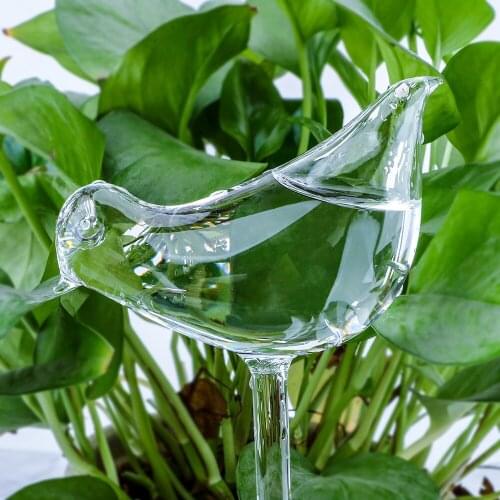 Watering Cans Garden Plants Flowers Water Feeder Automatic Self Watering Devices Clear Glass Watering Device Bird Shape