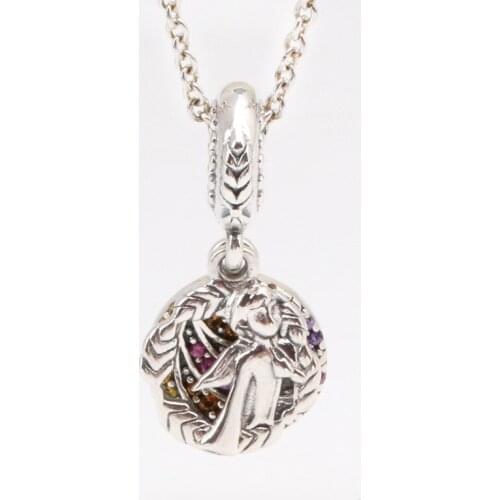 Bewill S925 Sterling Silver Pendant Frozen Anna Charm Fit Original Charms Bracelet