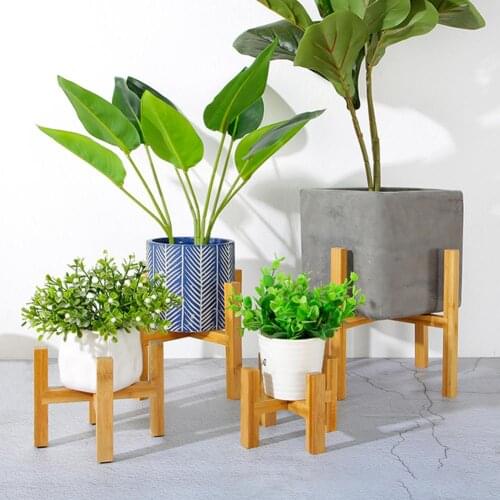 Garden Wood Flower Pot Bonsai Rack Holder Home Garden Indoor Display Plant Stand Shelf Home Decoration