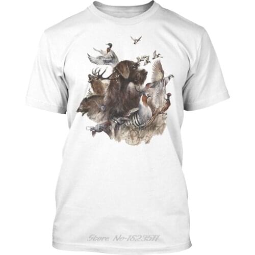 Men T Shirt German Wirehaired Pointer T-Shirt Women Tshirt Summer Cotton Tees Hip Hop Harajuku