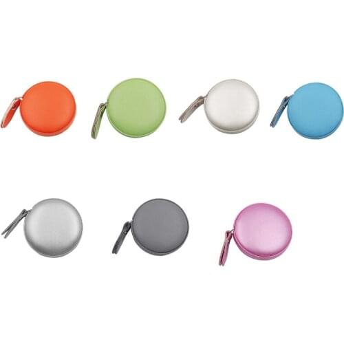 Fashionmeasuring Tape Portable PU Leather Round Mini Tape Measures Retractable Ruler For Body Waistline Chest Circumference