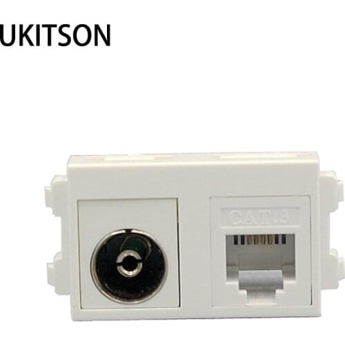 Quality Analog TV With CAT3 RJ11 Phone Connector Socket For Television Faceplate