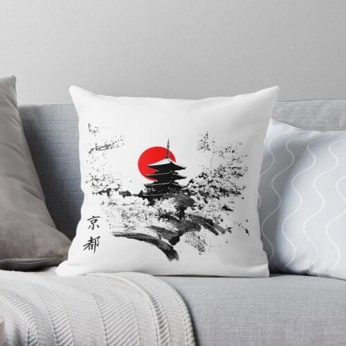 Kyoto Japan Old Capital Throw Pillow Cushion Cover Polyester throw pillows case on sofa home living room car seat decor 45x45cm