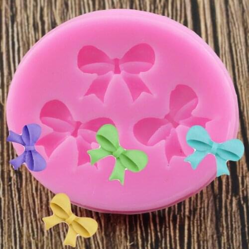 Small Cake Mold Food Grade Silicone Mold Fondant Cake Decorating Tools Silicone Soap Mold Silicone Cake Mold Bow Tie Shape