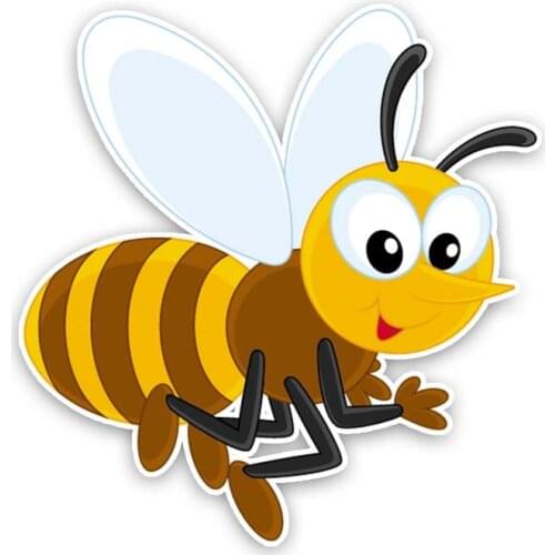 New Mischievous Bee Color Car Sticker and Decals Lovely for Bumper Motorcycle Waterproof Cover scratches Interior KK14*14cm